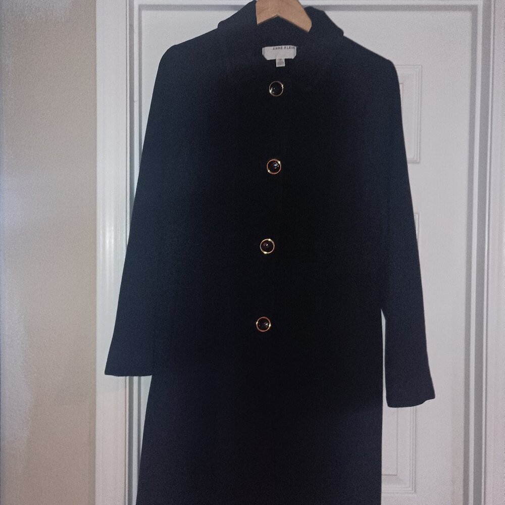 Anne Klein Single Breasted Wool Coat (like new)